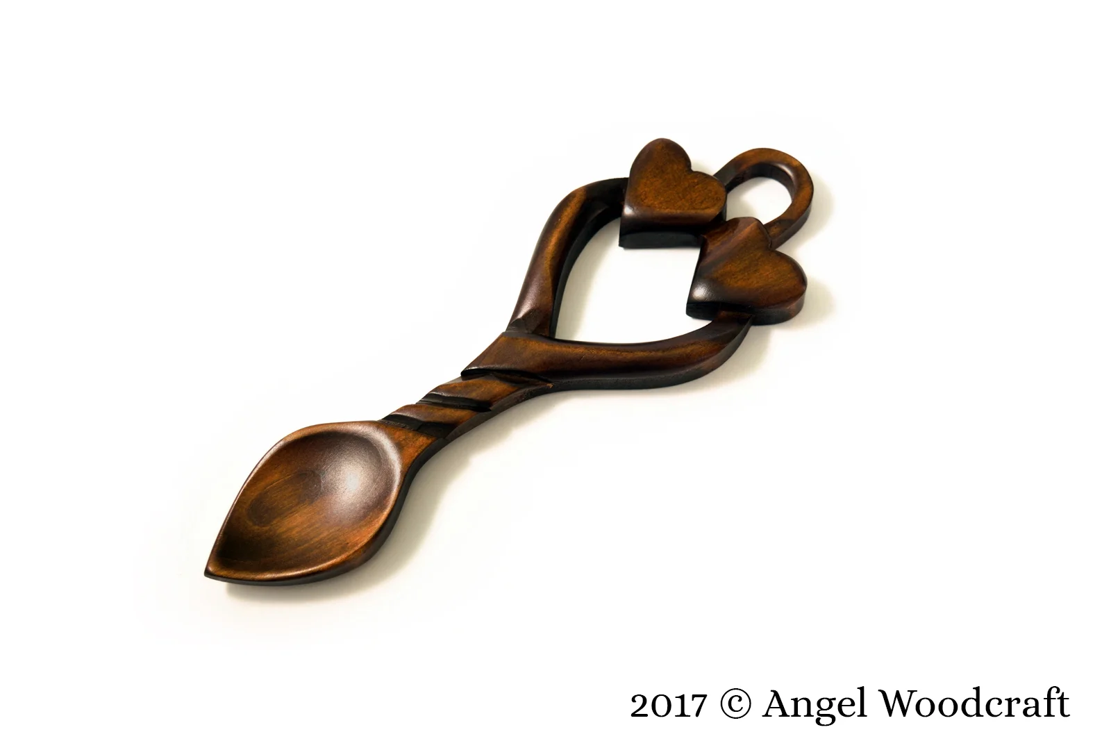 welsh love spoon rooted hearts wedding dark 1