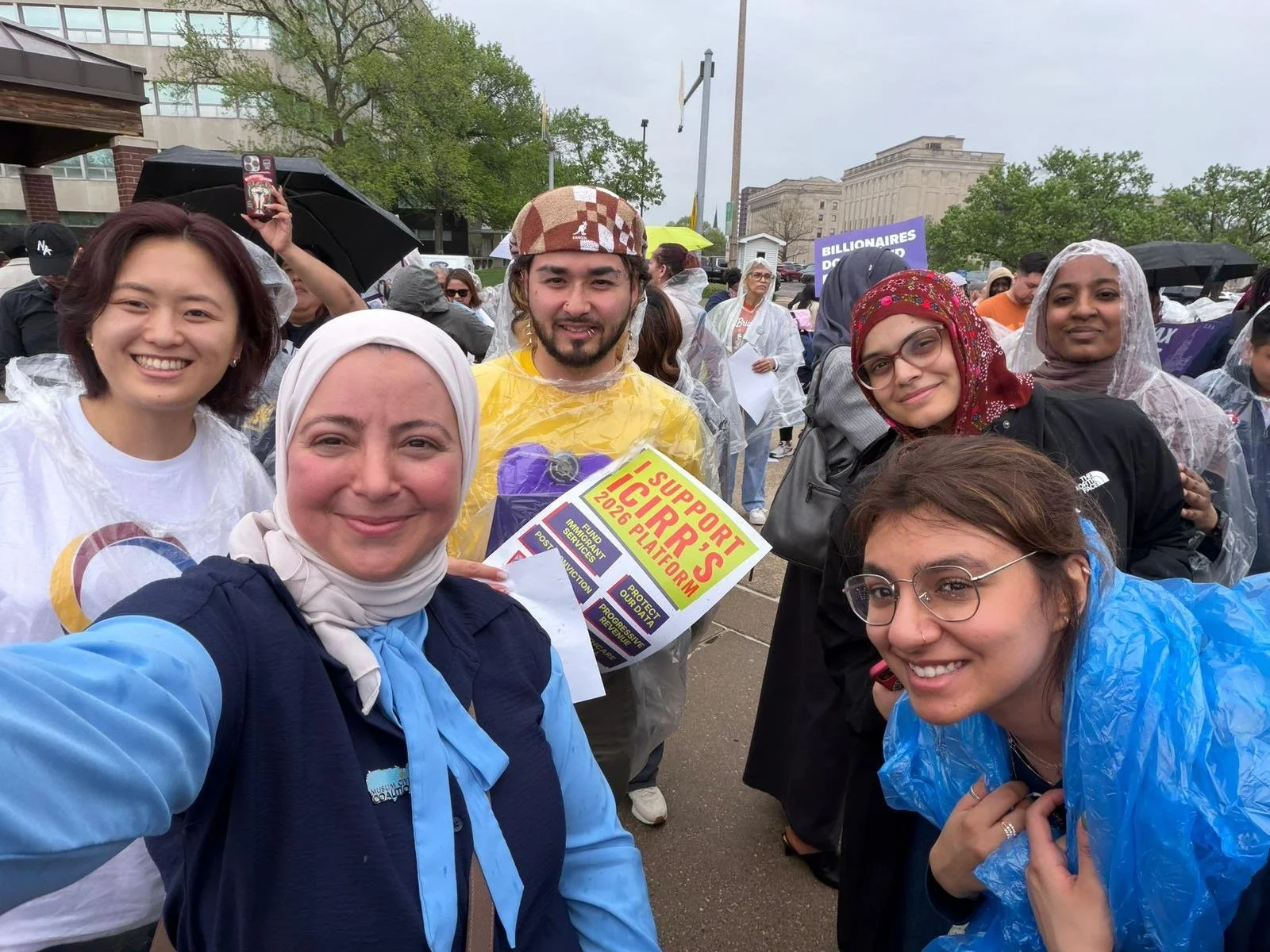  Members of HANA Center, Muslim Civic Coalition, and Hanul Family Alliance at the Tax Day Rally in Springfield. 