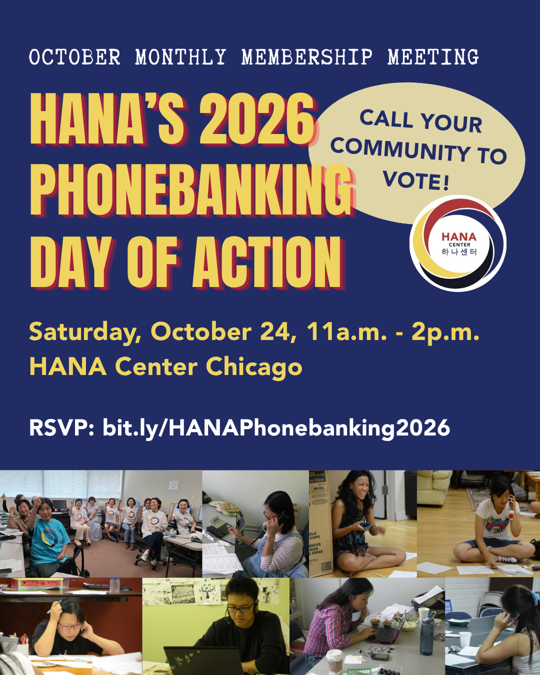 October Membership Meeting: Phonebanking Day of Action