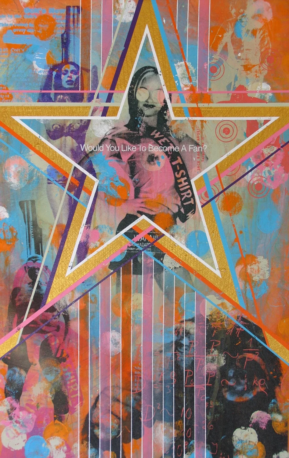 would you like to become a fan? #1, 2009, acrylic on canvas, 28" x 44"