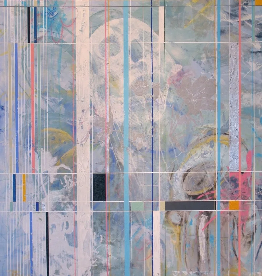 the people look like flowers at last (prelude) 2008, acrylic & oils on canvas, 41" x 43"