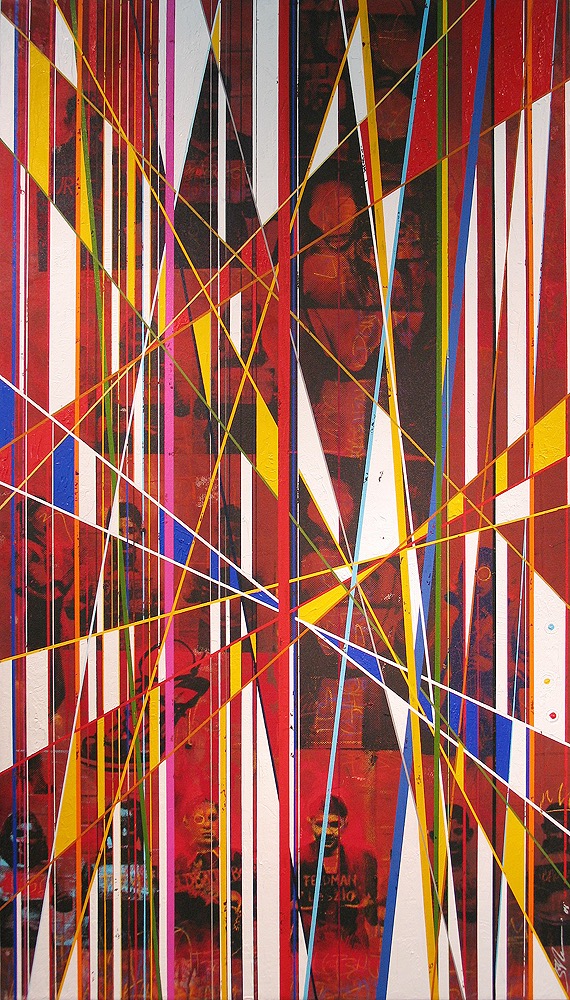 identity, memory & loss #7, 2008, acrylic on canvas 38" x 67"