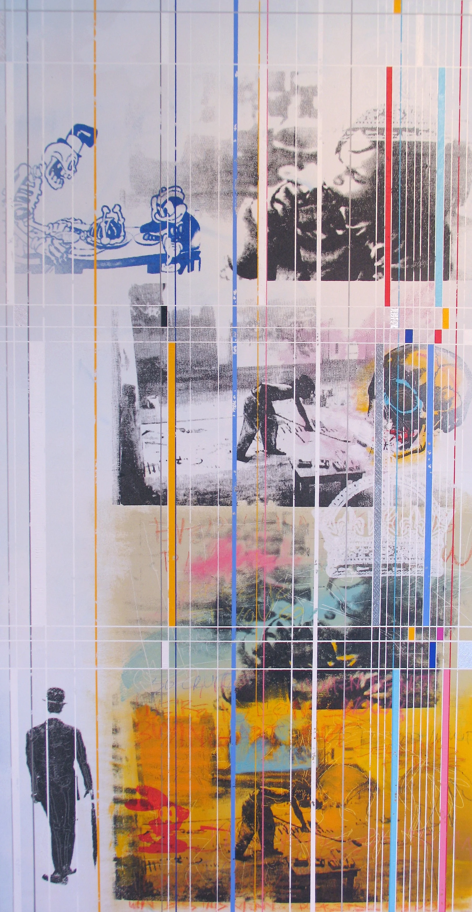JMB, 2010, acrylic on canvas, 34" x 64"