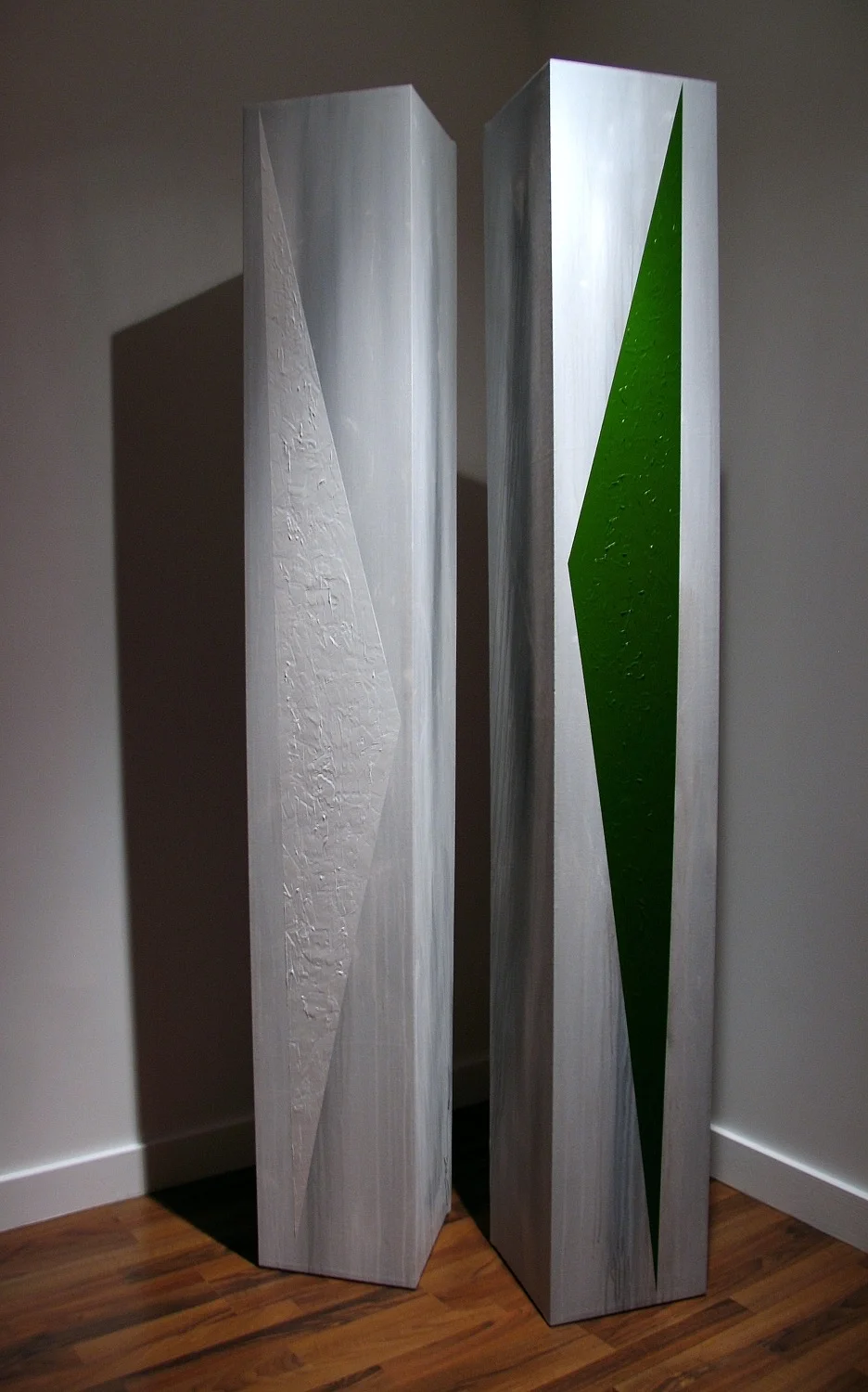 (re) defining space #14, 2005, acrylic on canvas, 12" sq. x 84"