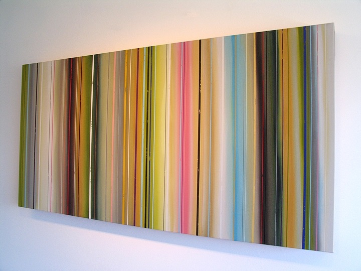 untitled (5 foot stripe) 2007, acrylic on canvas, 60" x 30" x 4"