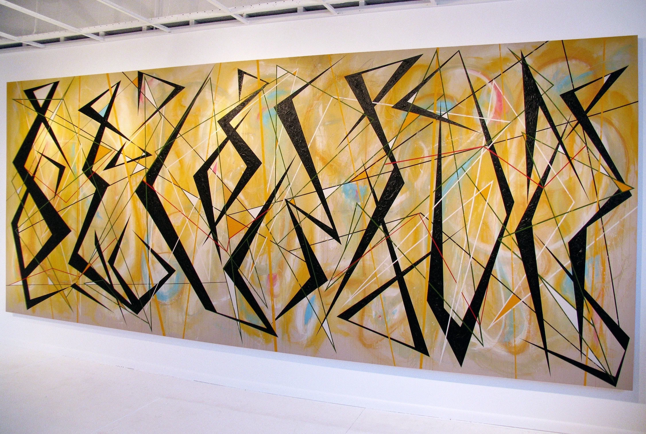 daily annihilation #2, 2006, acrylic on canvas, 172" x 72"