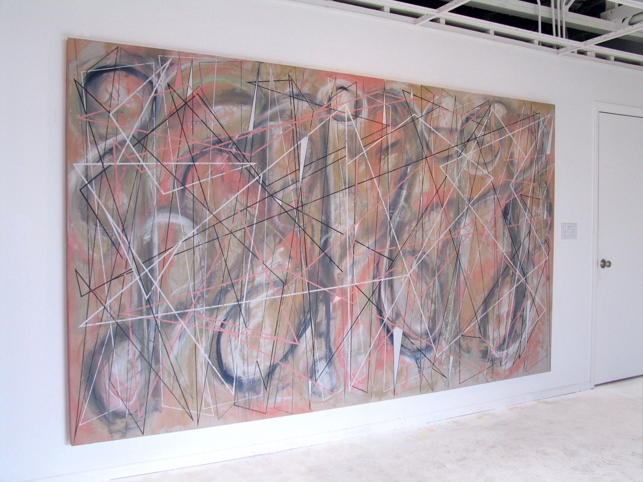 daily annihilation #4, 2006, acrylic on canvas, 120" x 72"