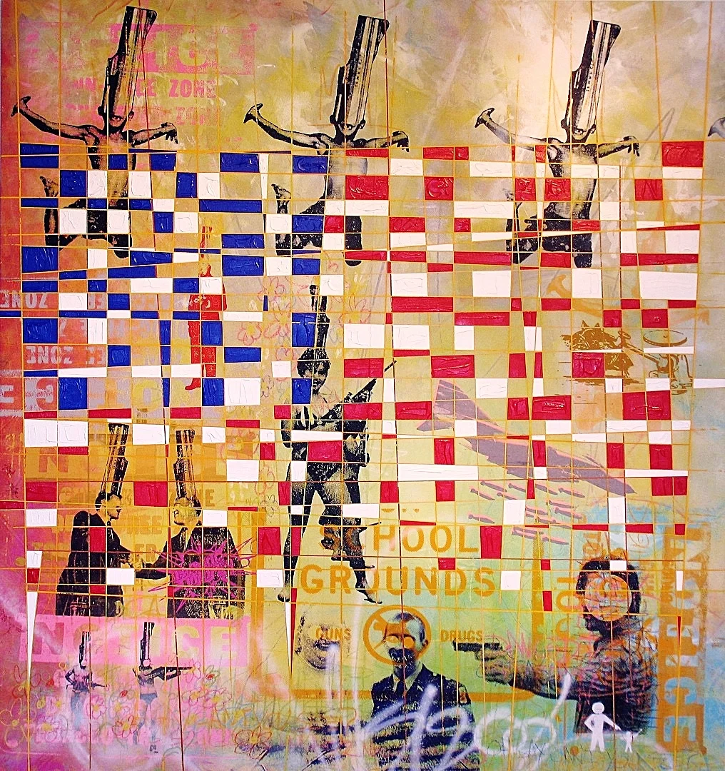 oh say can't you see? 2009, acrylic on canvas, 60" x 64"