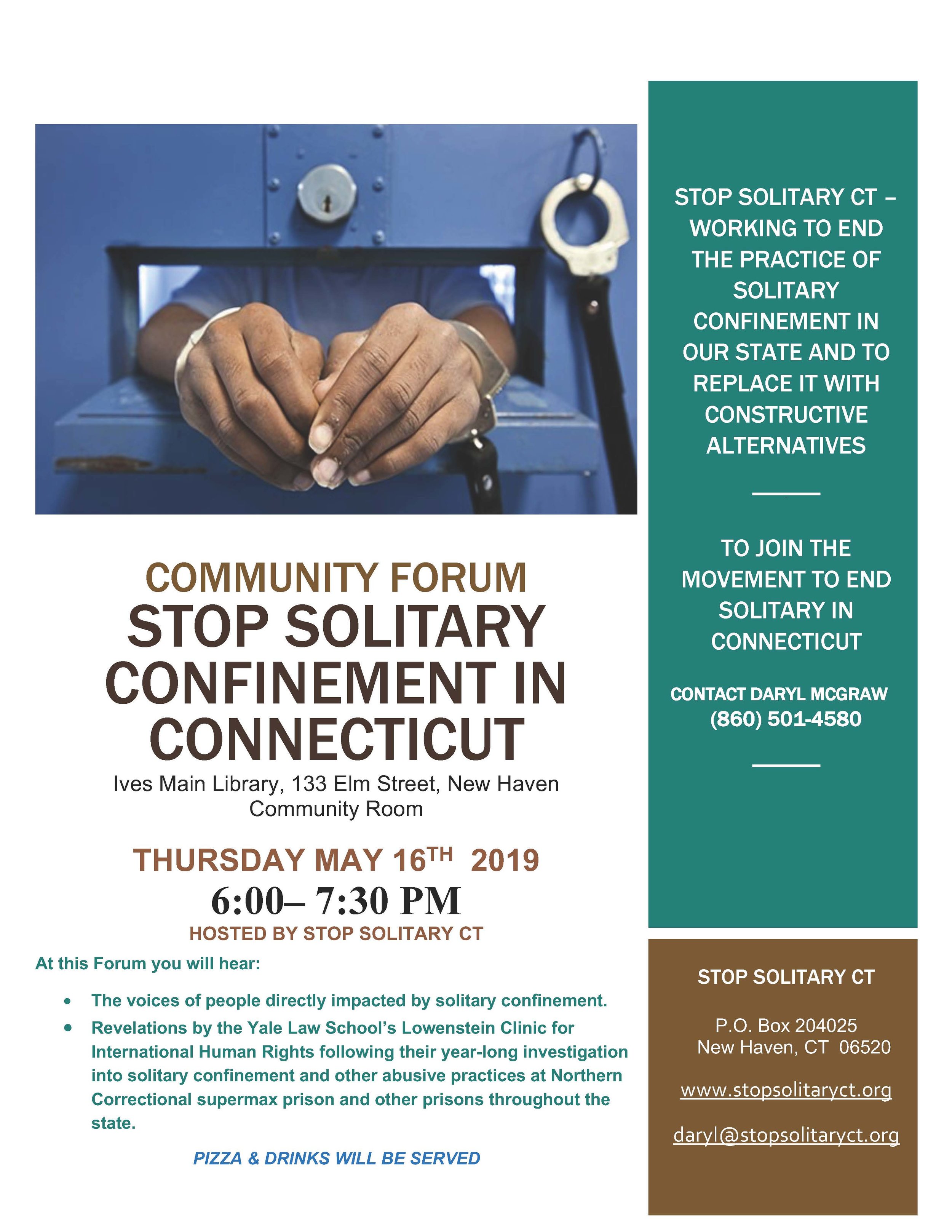 Community Forum: Stop Solitary Confinement in Connecticut