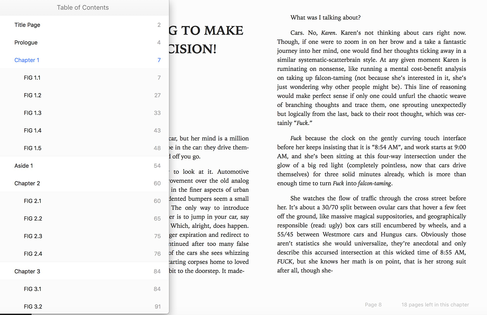 An example of the Westmore and More! eBook, complete with table of contents (click to expand)