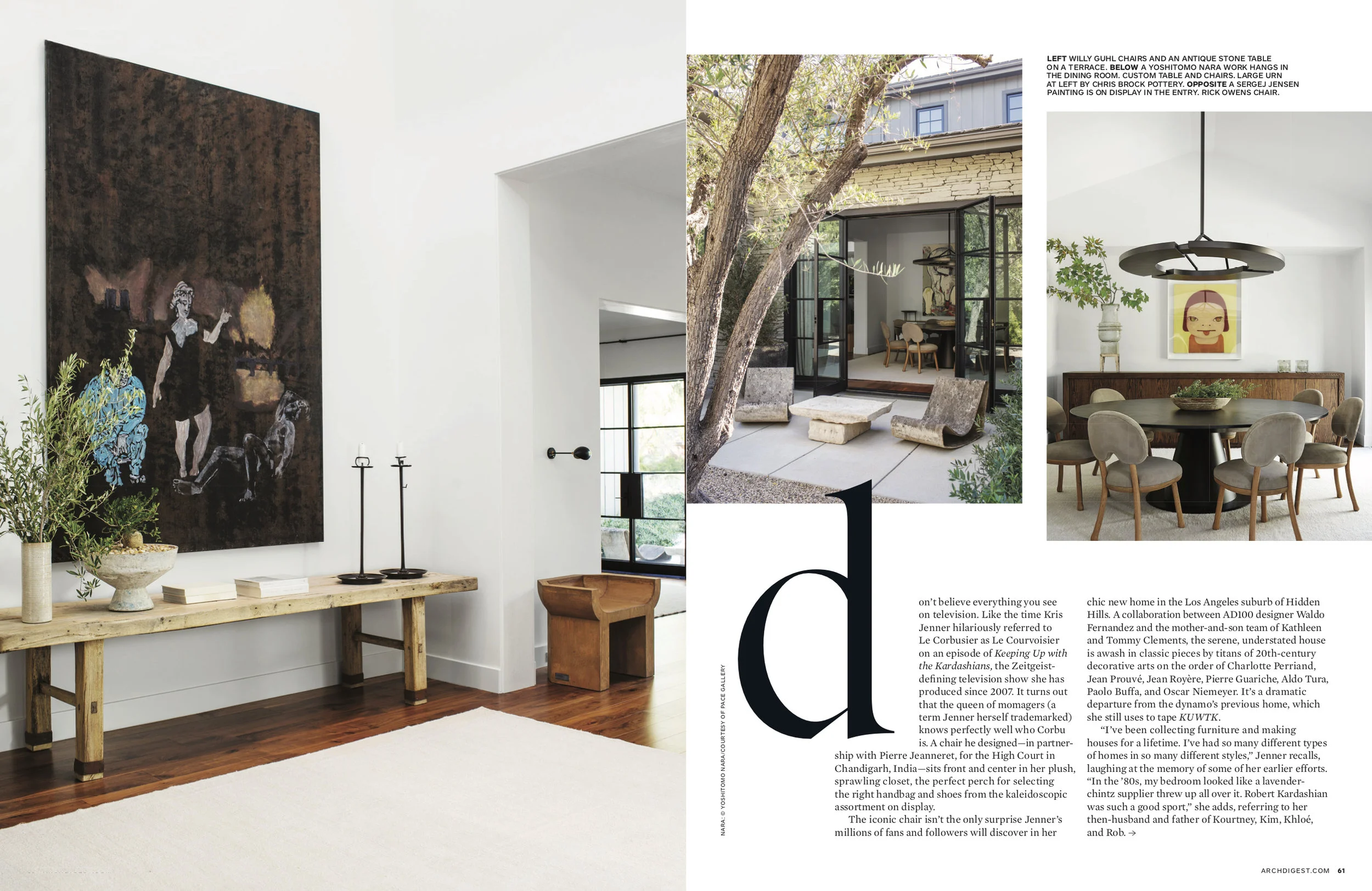 Kris Jenner Architectural Digest March 2019 Maxwell Losgar