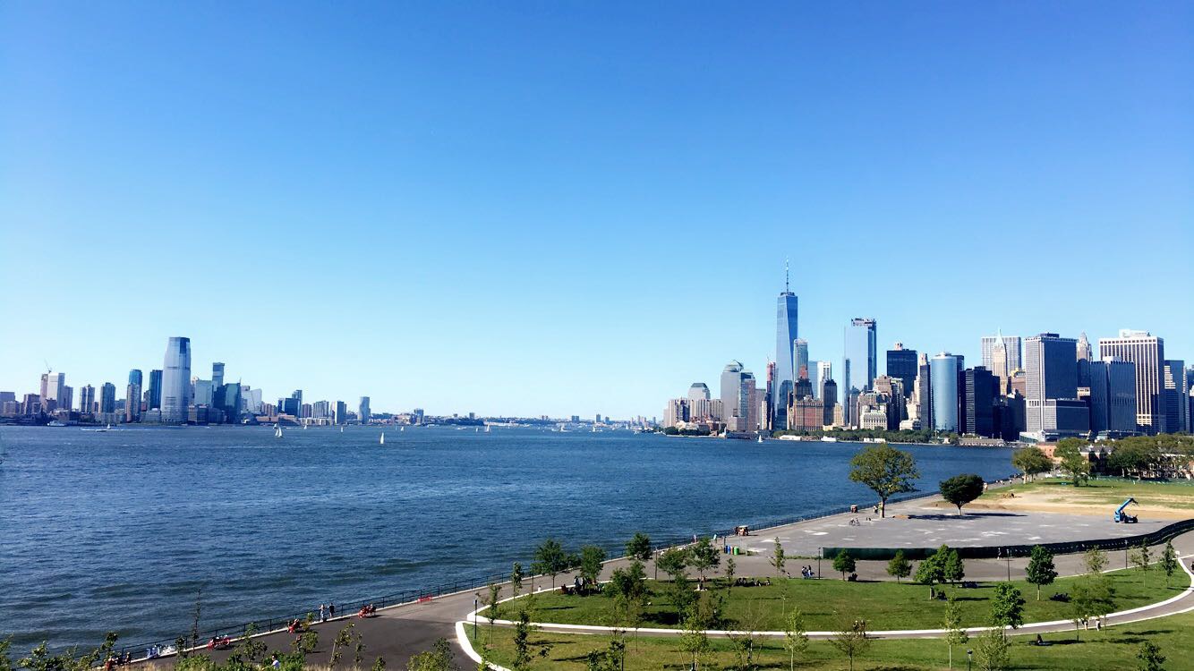 Governor's Island - The Hills View of Downtown Manhattan and Jersey City