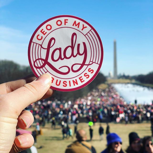 Shoutout to the mad &amp; motivated marchers across the country 💪 Get yourself some year-round resistance gear (like this sticker!) online at BeNice.Shop &mdash; proceeds support @ppact @emilys_list &amp; more 💕