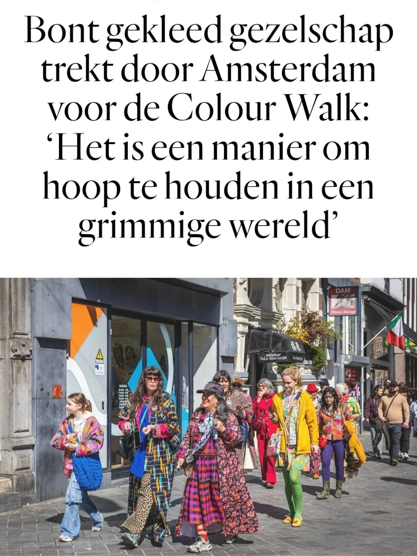 @hetparool vroeg of ze mee mochten lopen met mijn Colour Walk. Een stuk van het artikel zie je in deze post. Voor het volledige artikel check mijn stories of mijn website indiaaninjekast.nl

Dank @saraluijters en @dingenamol dat jullie meeliepen en v