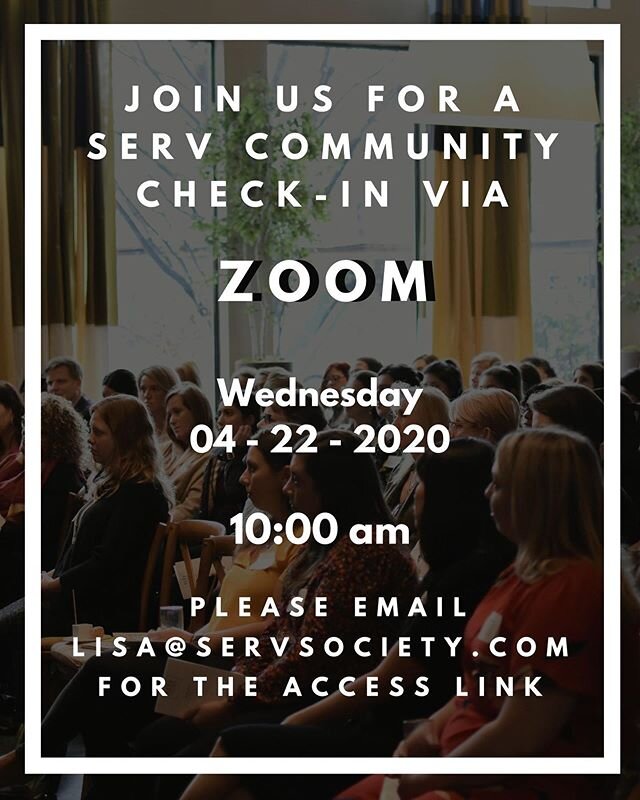 @ServBoston! We want to hear from you! Join us for a Zoom call tomorrow morning, April 22nd at 10am. We will be talking about our events industry, corporate planners and the future. DM us or email lisa@servsociety.com for the access link. #ServBoston