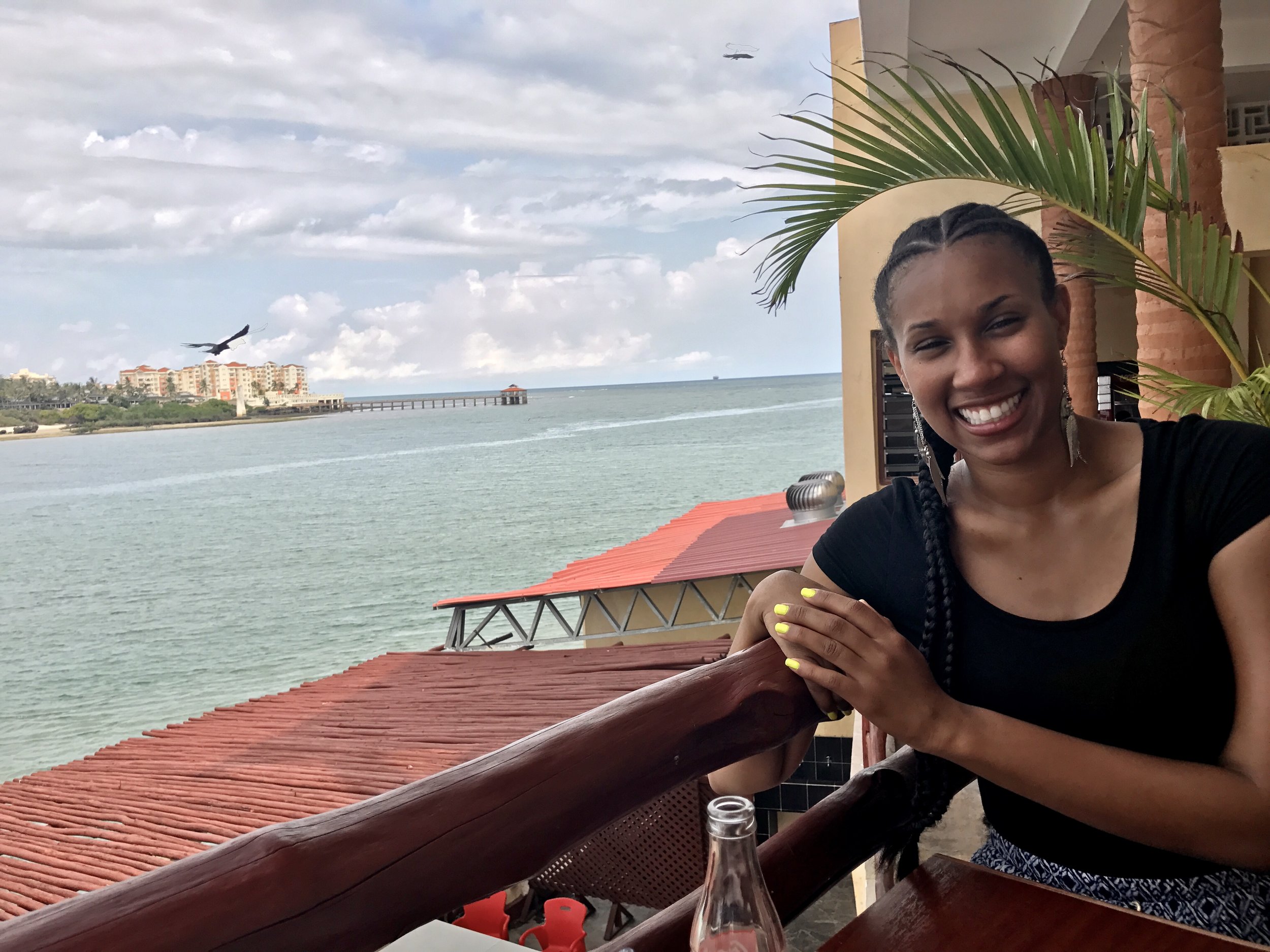 Having lunch in Mombasa 