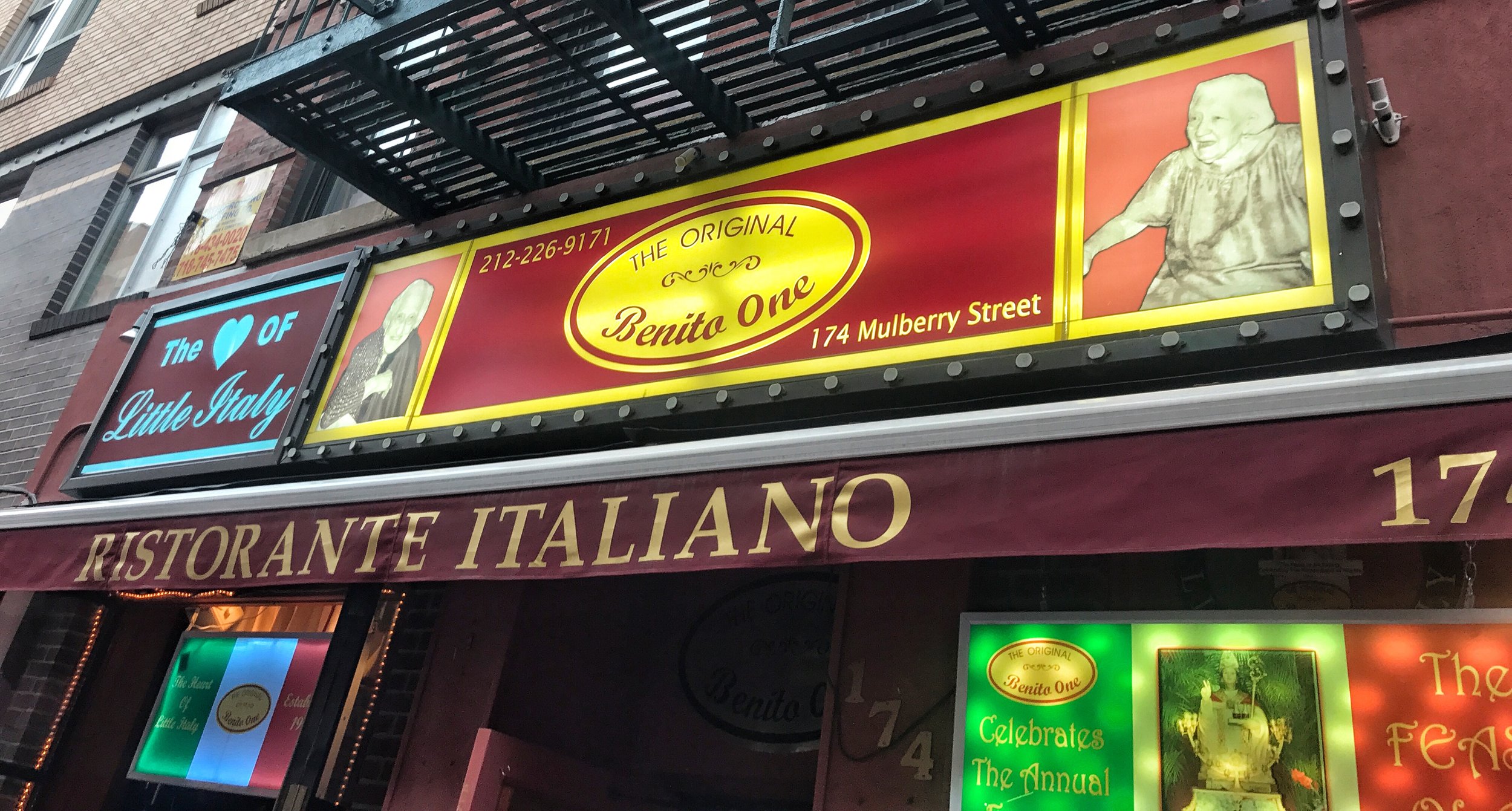 Benito One restaurant in Little Italy