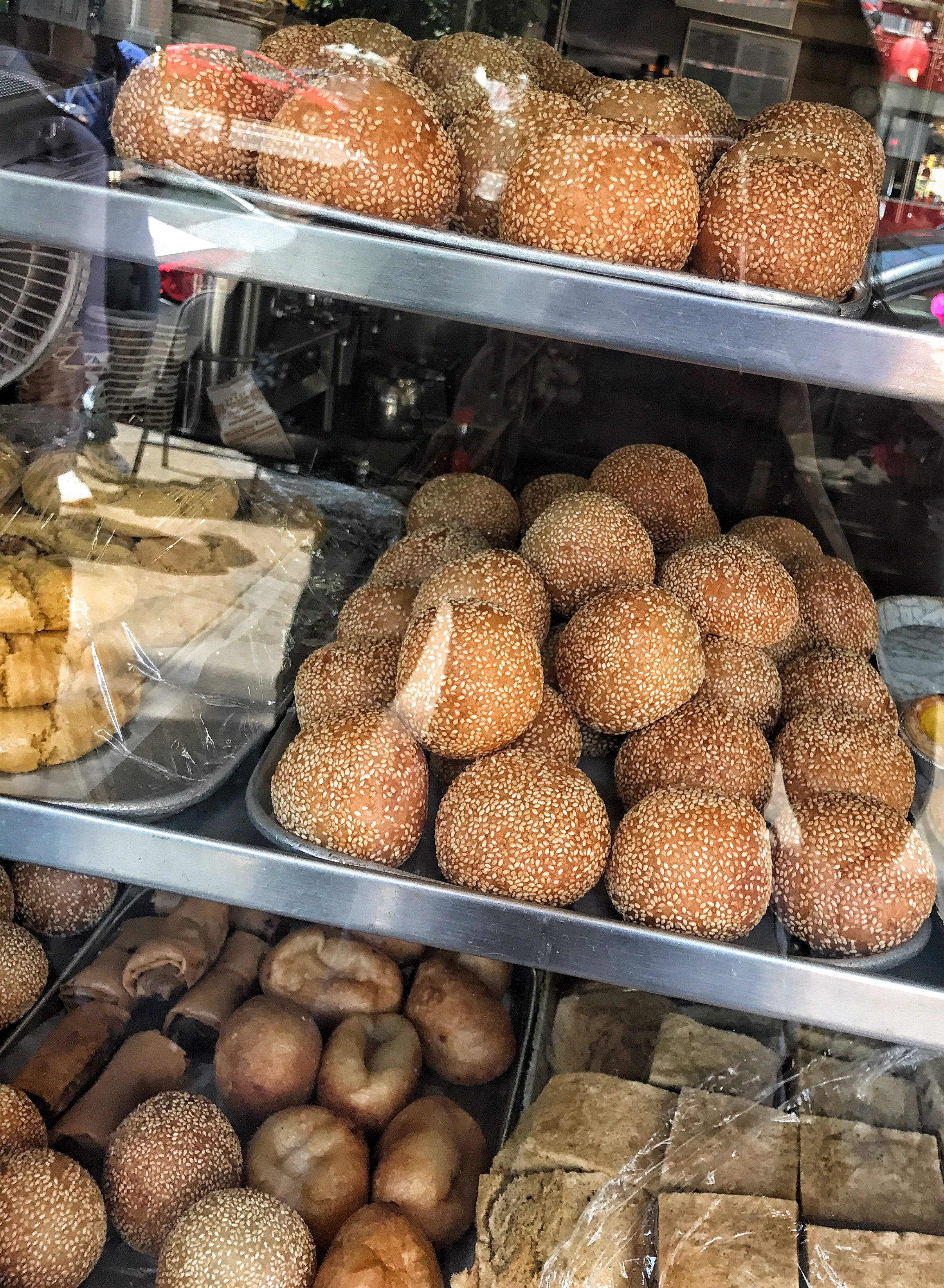 Sesame balls from a Chinatown restaurant