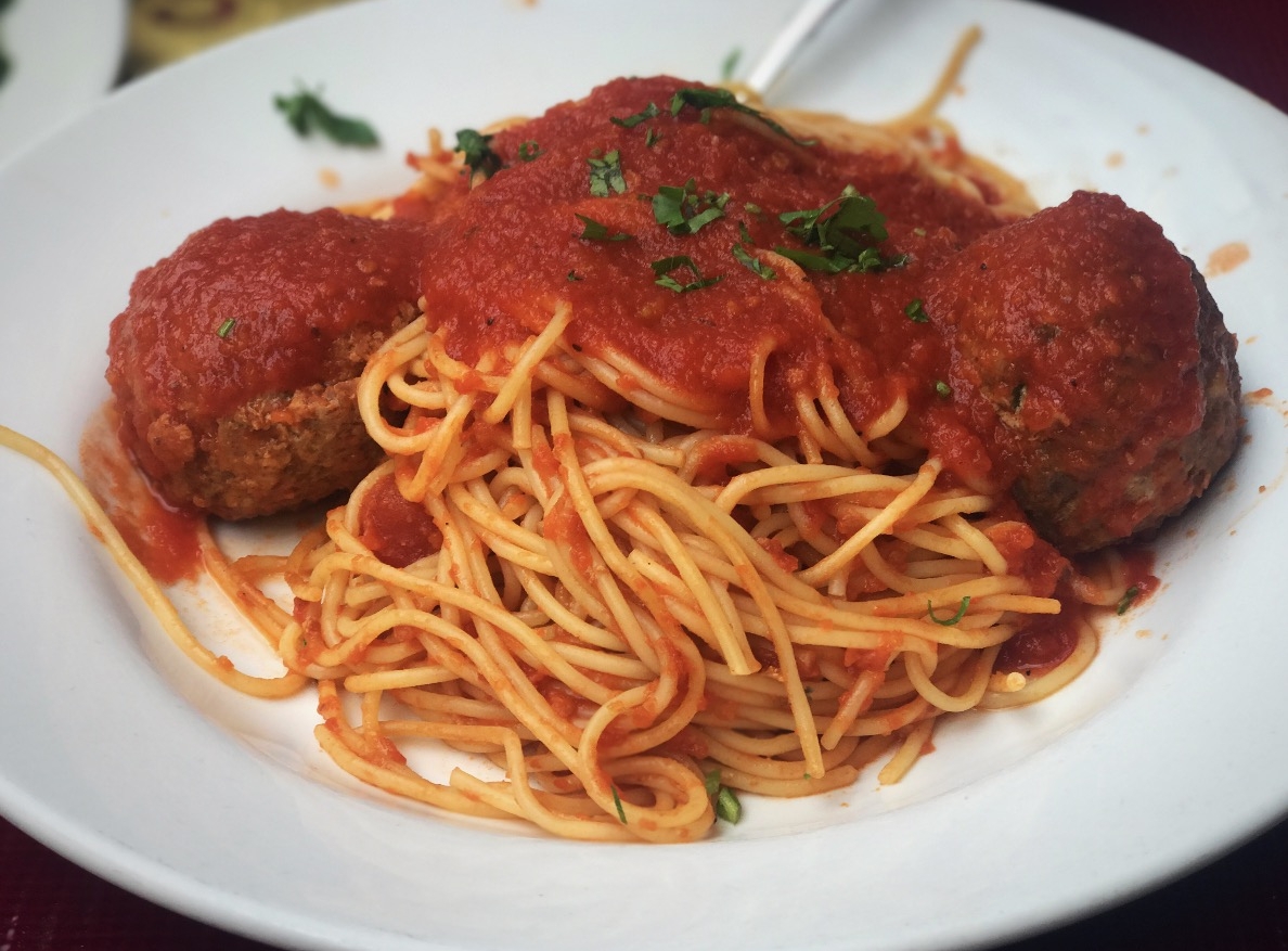 Meatballs & spaghetti from Benito One in Little Italy