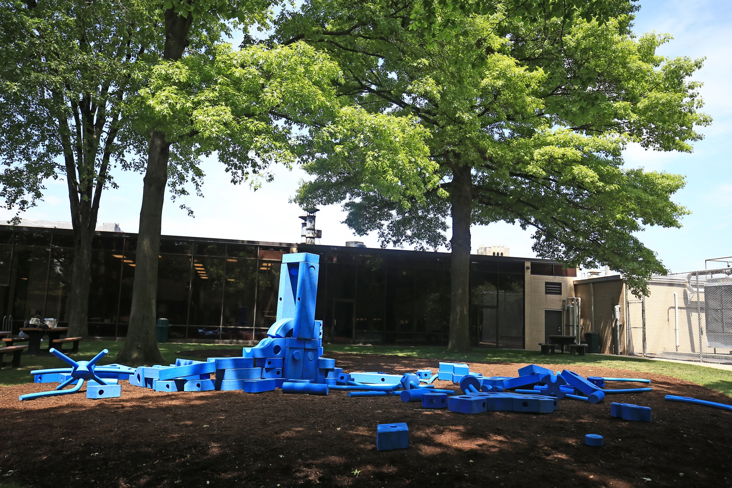 Play Space encouraged the building of many creative sculptures
