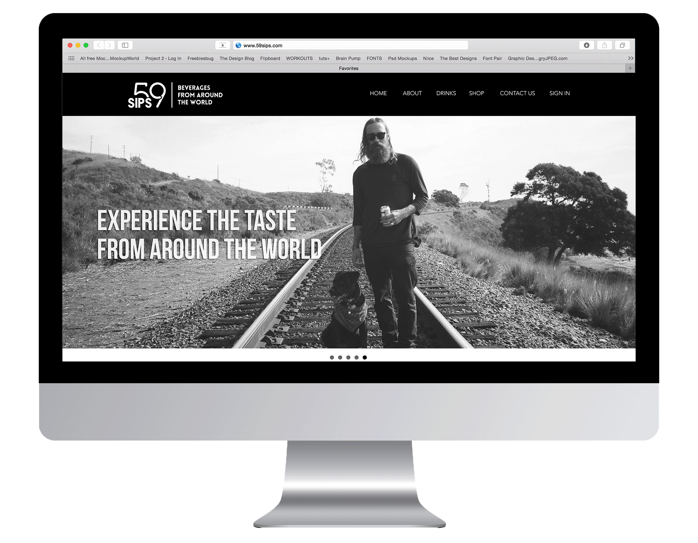 Website landing page