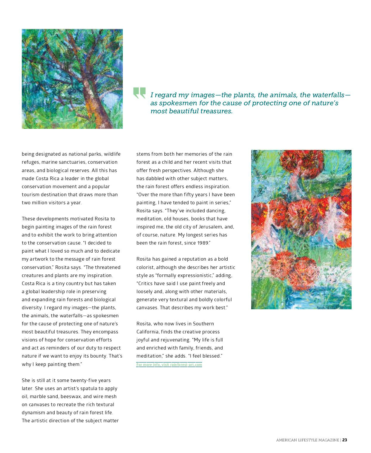 American Lifestyle Magazine, "A Cause for Color" - 2016