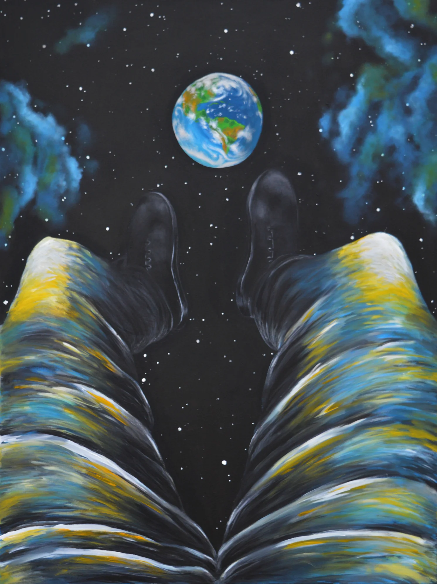6). Looking Down - Acrylic on Canvas - September of 2016 - 48x34 Inches.jpg