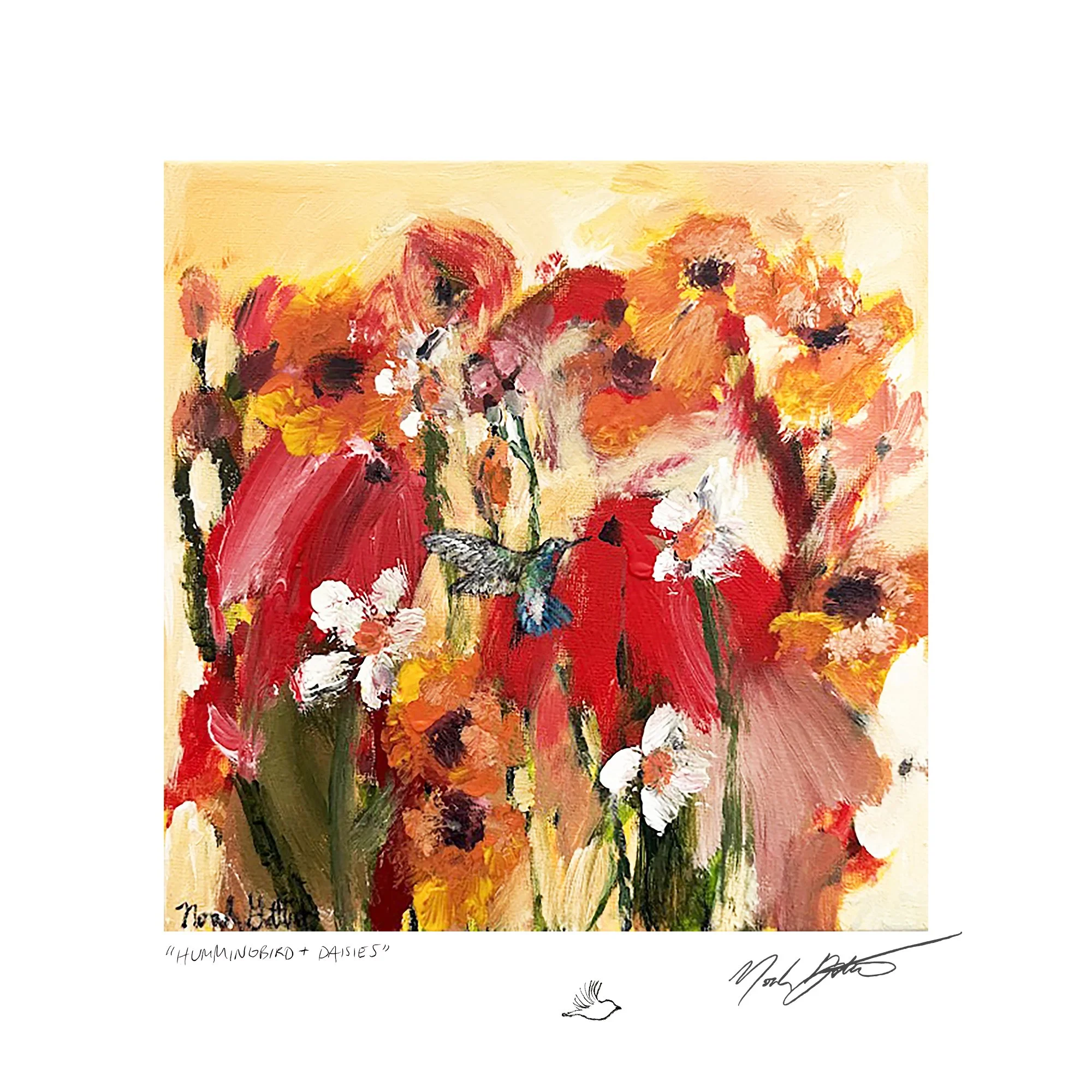 "Hummingbird + Daisies"