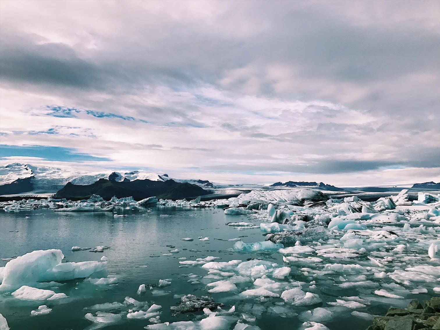 Jökulsárlón is a magnificent glacial lagoon in South-Iceland right by ring-road 1.