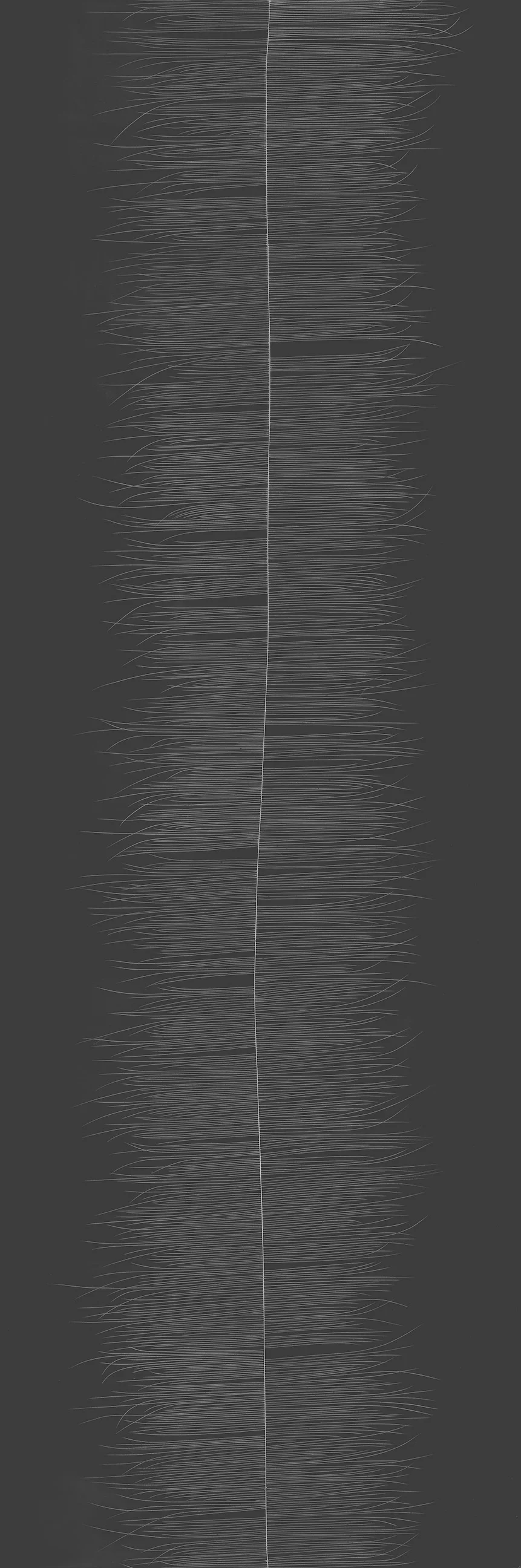 Threadline #4 , encaustic on cradled panel, 12x36, 2017