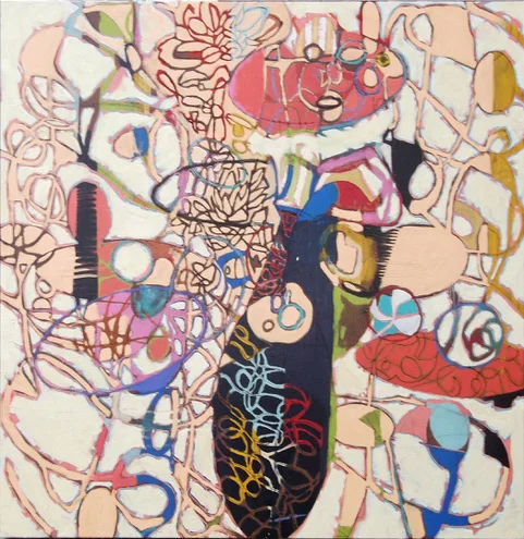 Mascara , oil on canvas, 64” x 62”, 2018