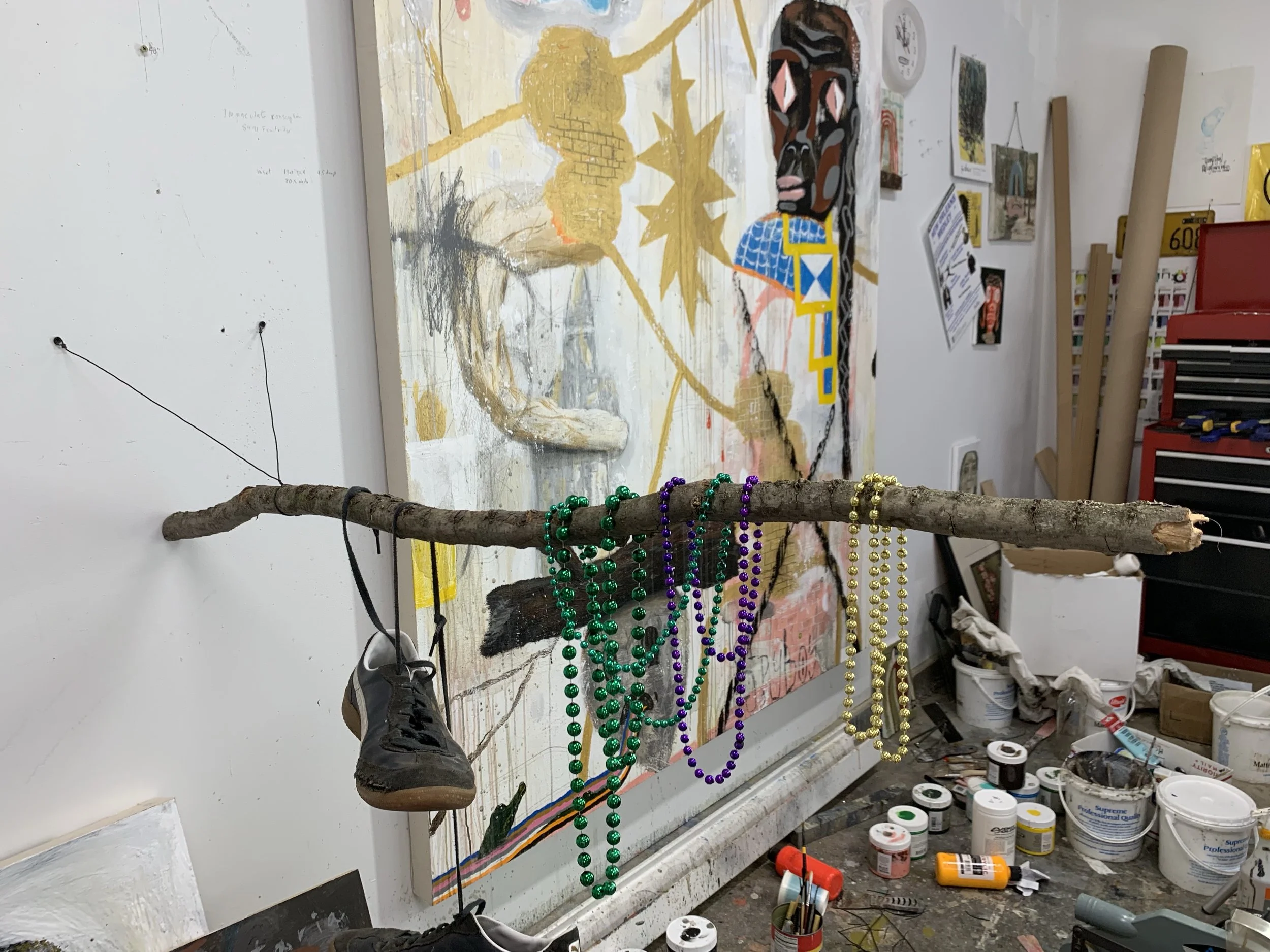 Work in progress, artist’s studio