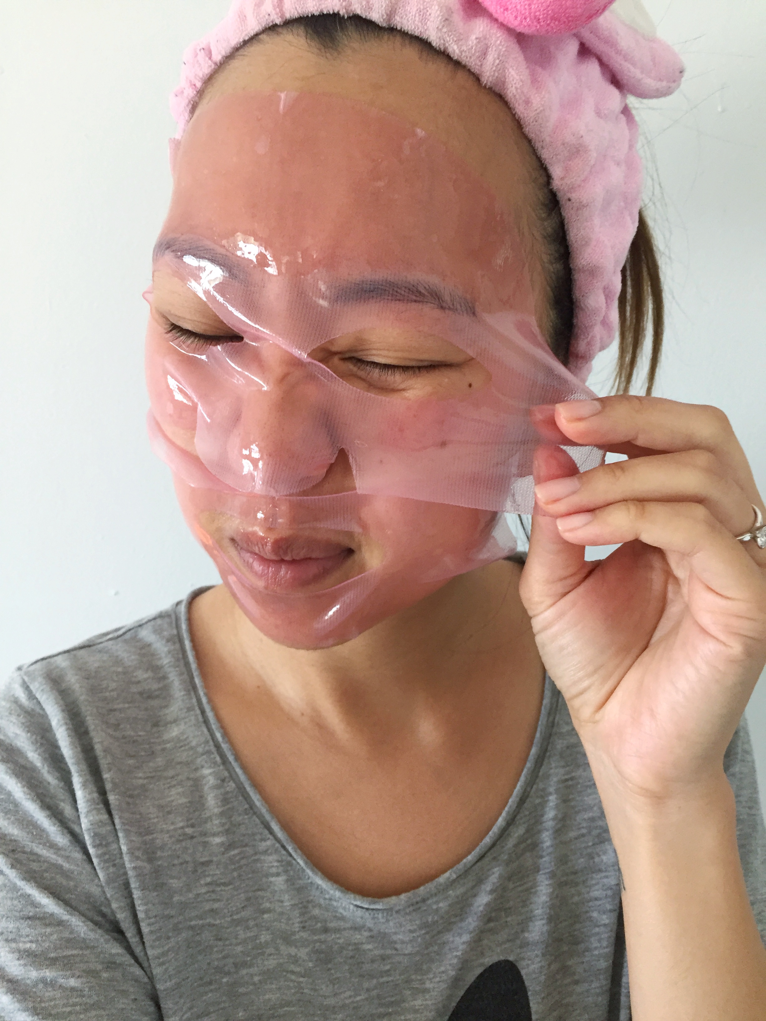 GEL mask- it feels silicone (no, it doesn't hurt)