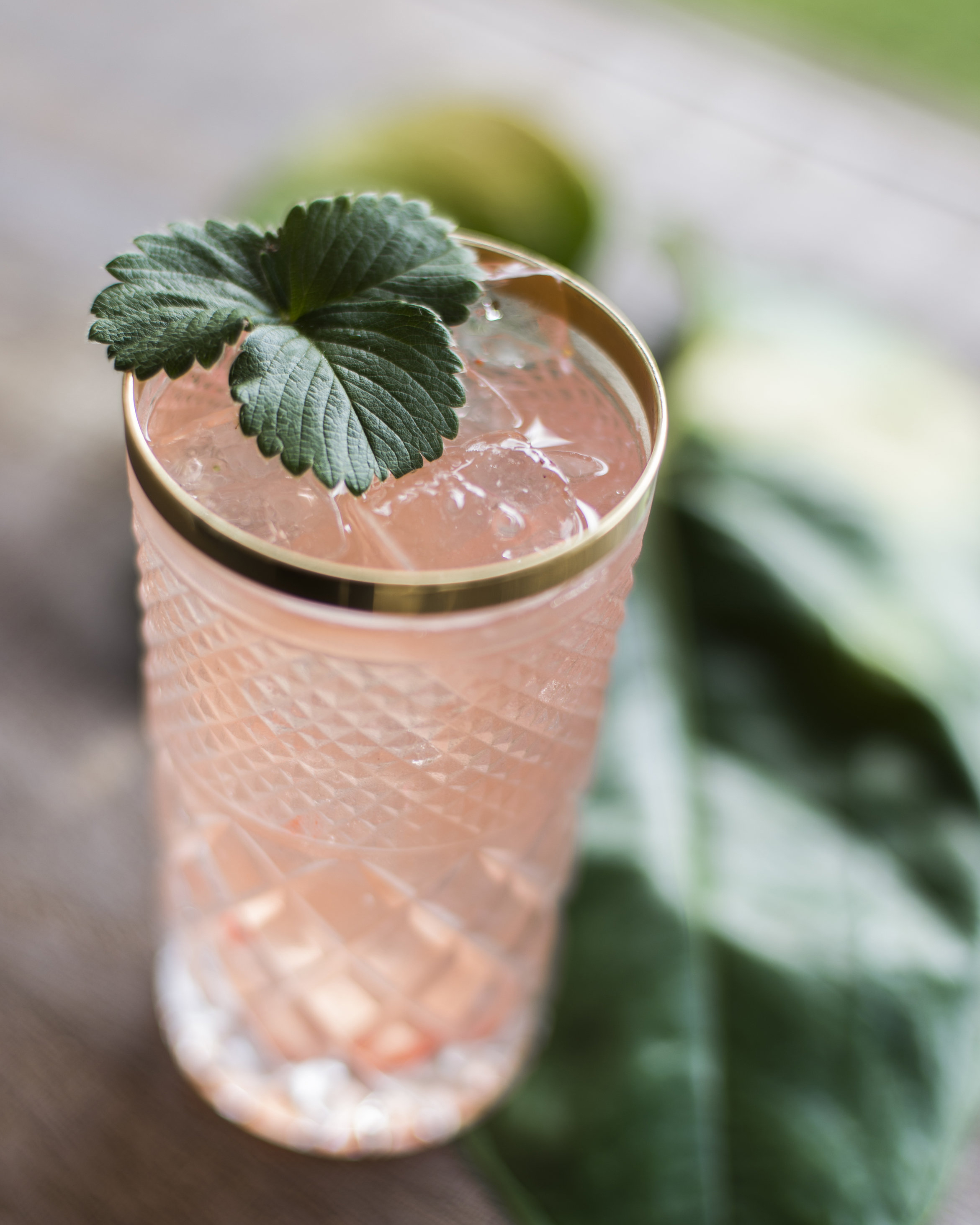 PONO fresh pressed lemon, house hibiscus-strawberry syrup, charged water, vodka