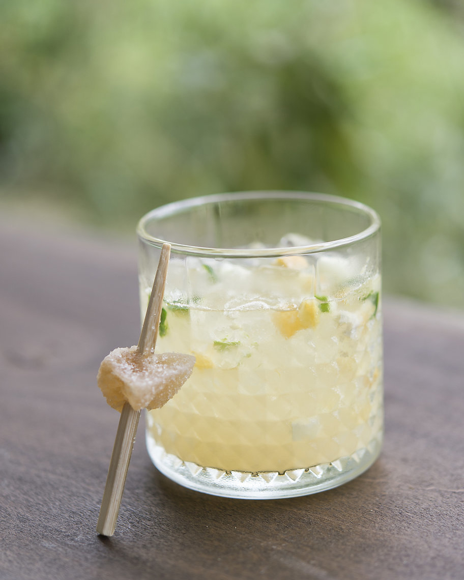 BROKEN SHAKER fresh pressed cucumber, ginger and orange, house ginger syrup, bourbon