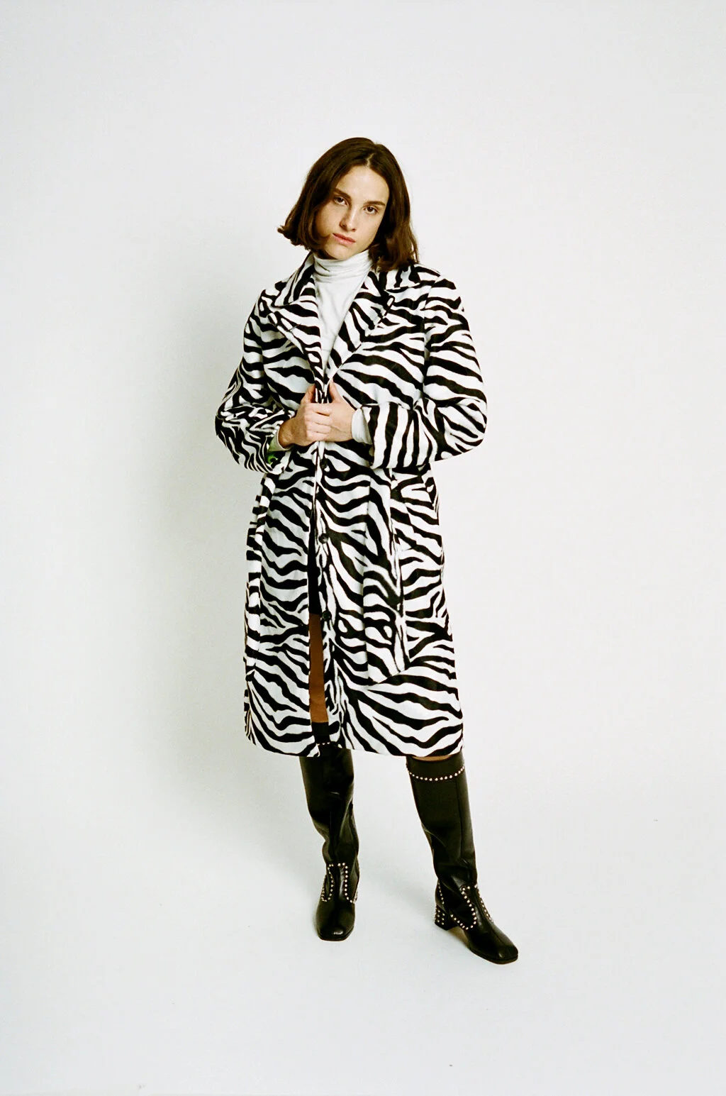 zebra print coat