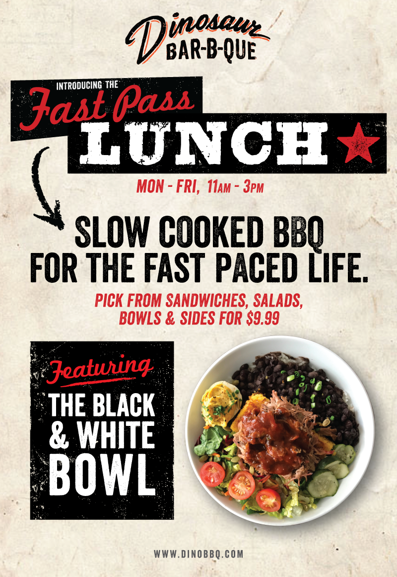 A-frame layout for Fast Pass Lunch promotion