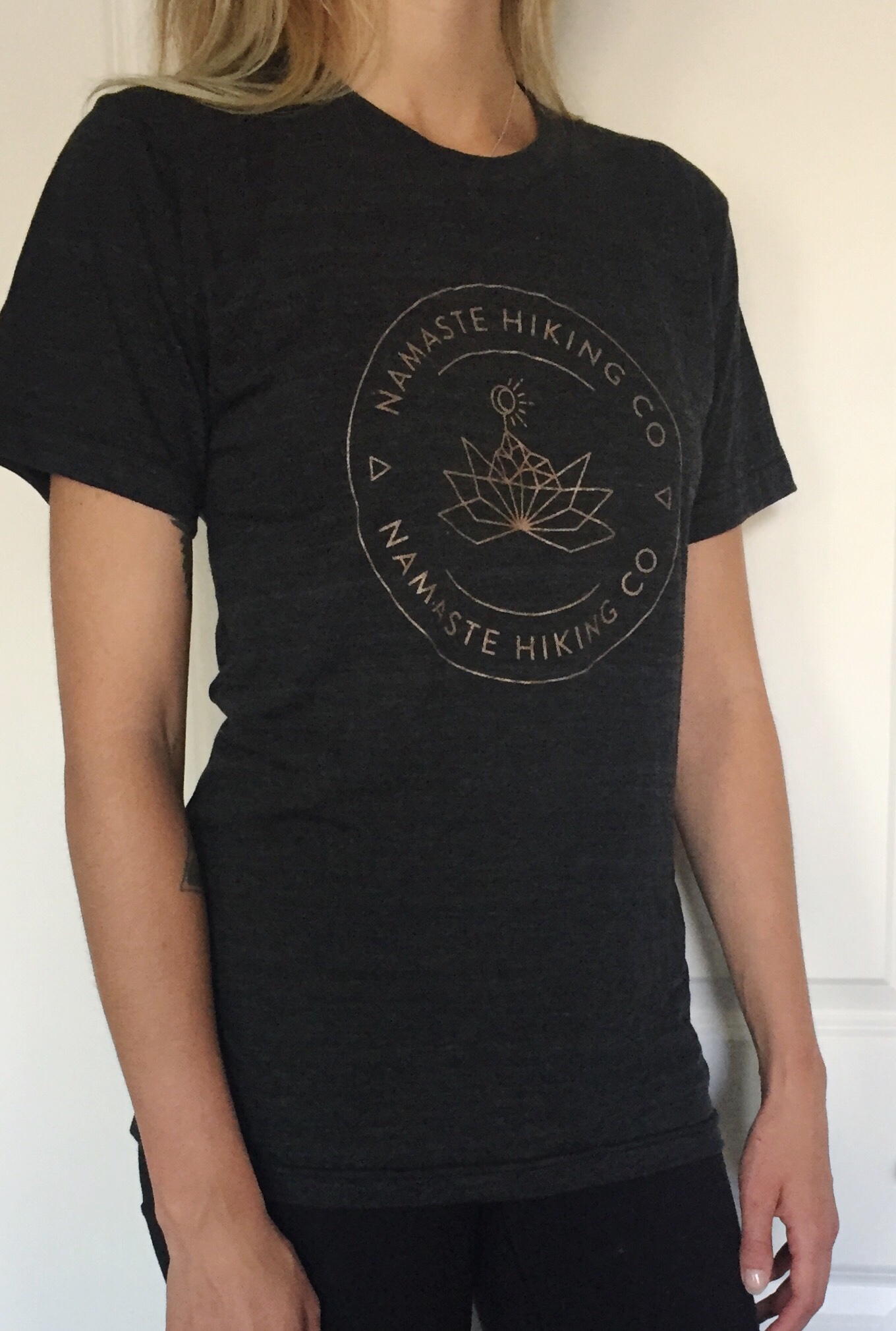 Namaste Hiking Co Grey T-Shirt with Copper 