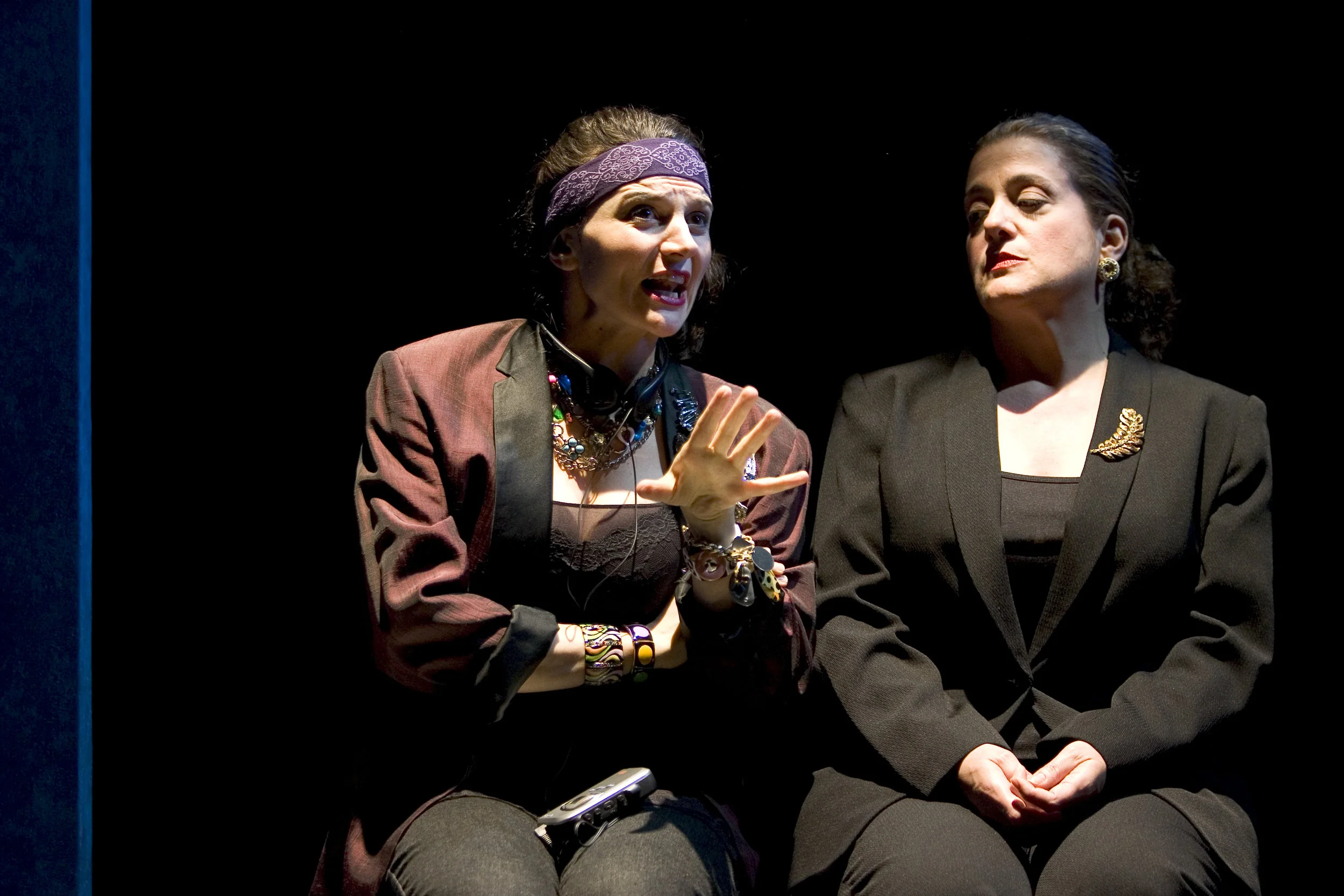 Antoinette LaVecchia and Marty Testa in STRING OF PEARLS directed by Eric Simonson, Primary Stages Photo by James Leynse