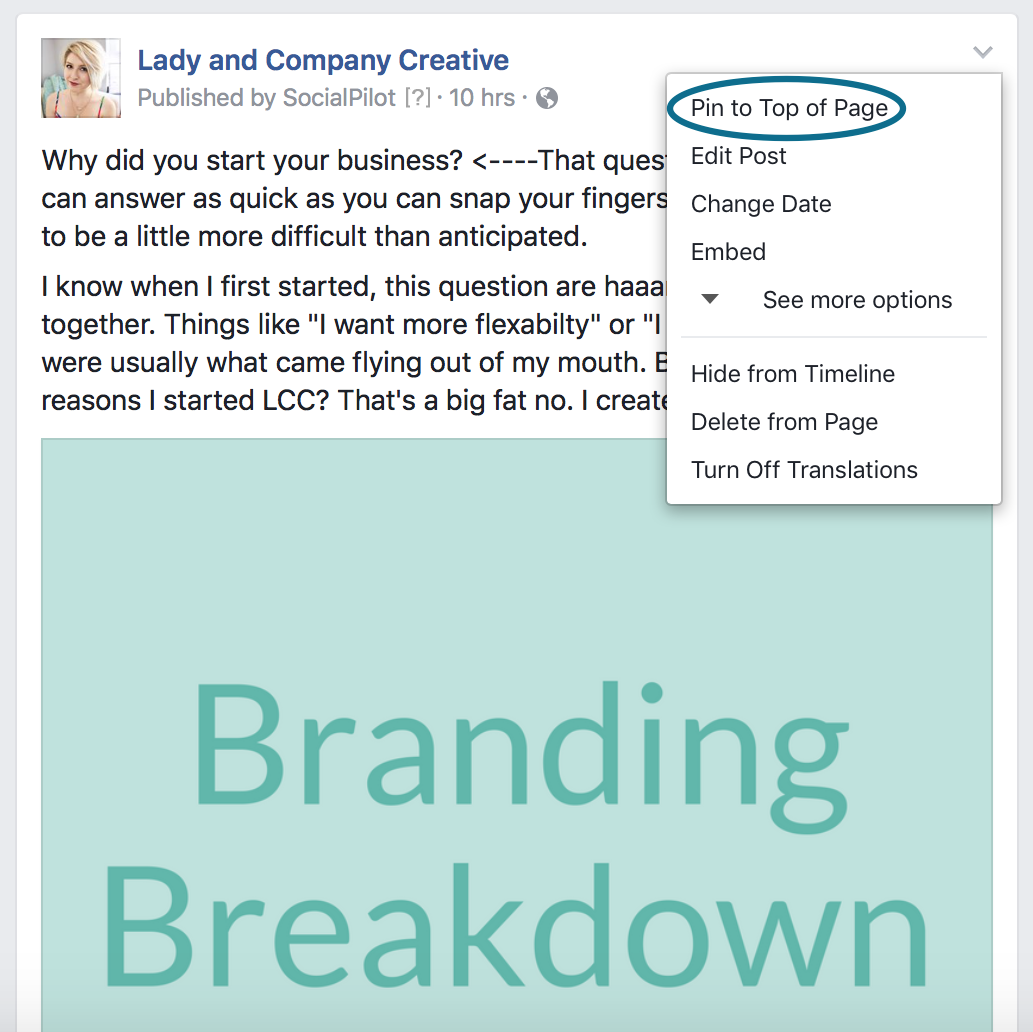 Optimize your Facebook business page | Lady and Company Creative