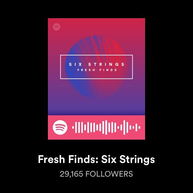 We're featured in the latest Fresh Finds: Six Strings playlist curated by @spotify 🎸scan in app or follow link in profile to listen. Have fun this weekend!