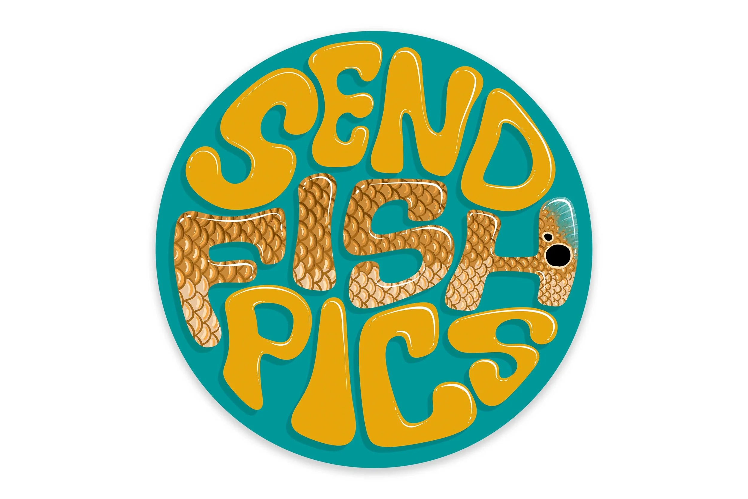 SEND FISH PICS STICKER