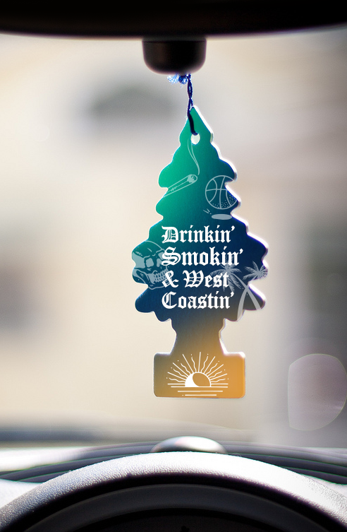 Branded air freshener drink coasters