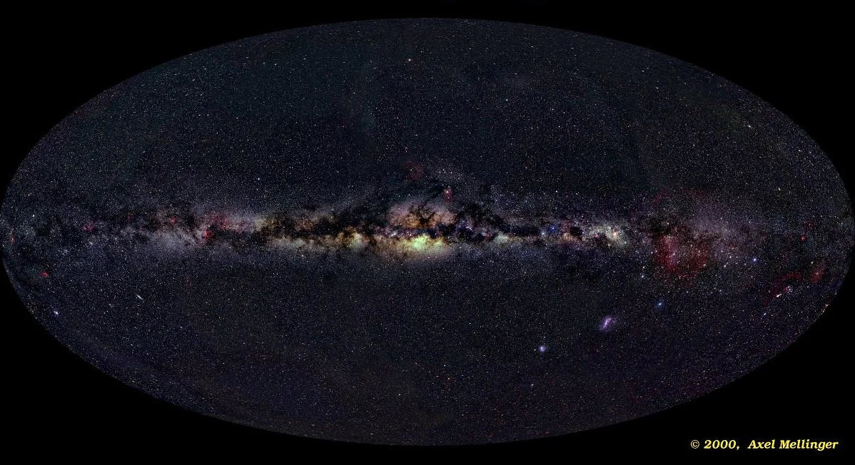 Picture of the Milky Way Galaxy as seen edge on.