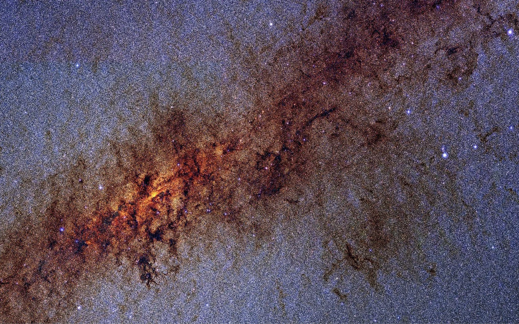 Inferred image of the center of the Milky Way Galaxy. ( Source )
