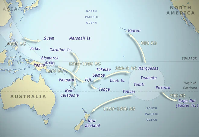 The map above shows the migration patterns and timeline of the Polynesians who traveled from Asia to America by hopping from one tiny archipelago to another. Our descendants who travel from the Earth to the exoplanet Proxima B might adopt an analogous strategy by hopping from one comet to another until they reach their final destination. Image retrieved from: https://teara.govt.nz/en/map/1449/map-of-pacific-migrations