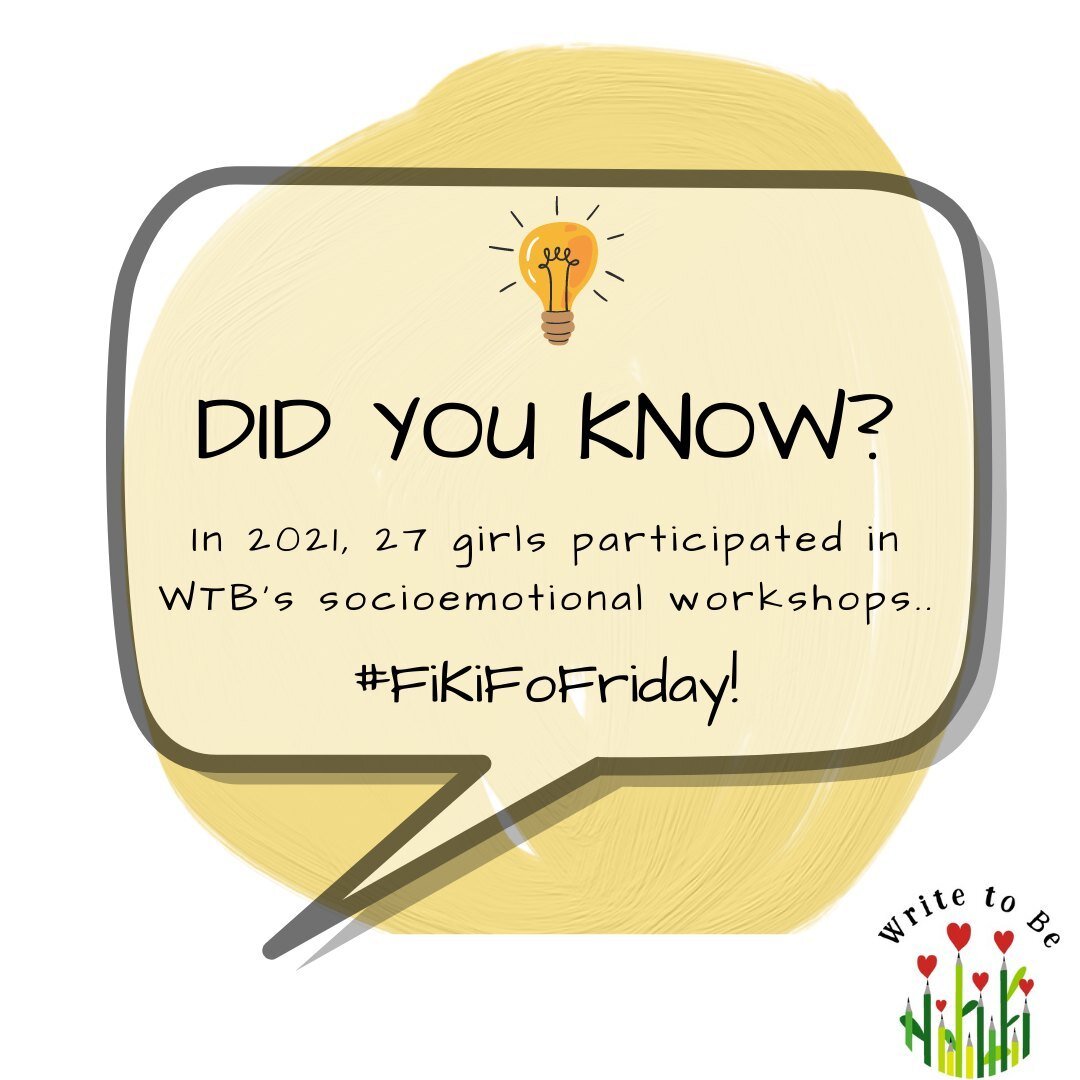 It's FIKIFOFRIDAY!
Did you know that in 2021, 27 girls participated in the Write to Be's socioemotional workshops? 
Support our girls today! Donate at https://www.writetobe.org/donate
#Haiti #Fikifo #Fikifofriday #empowergirls #nonprofit #donate