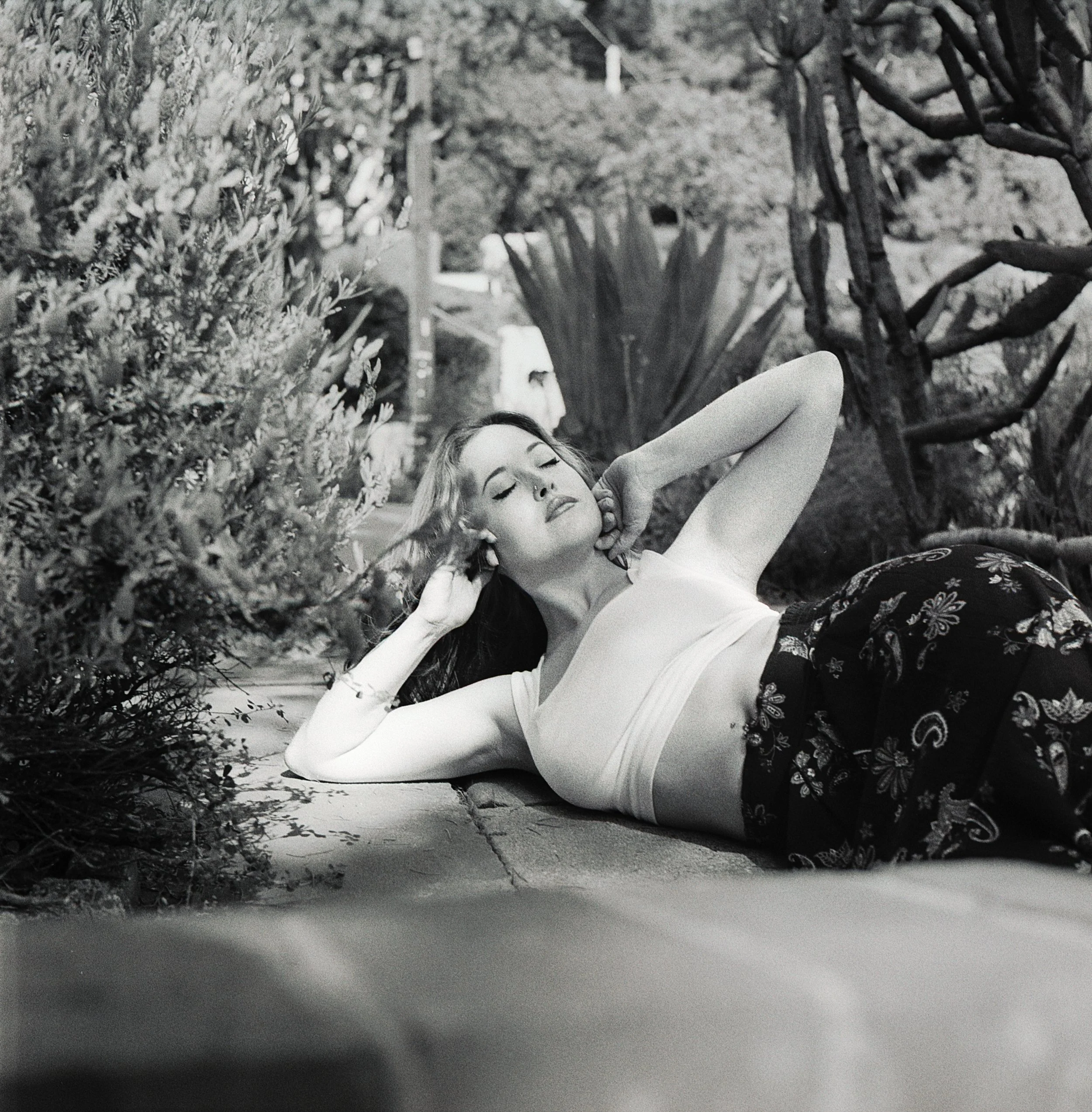 Madison in a Stranger's Garden TMax 400