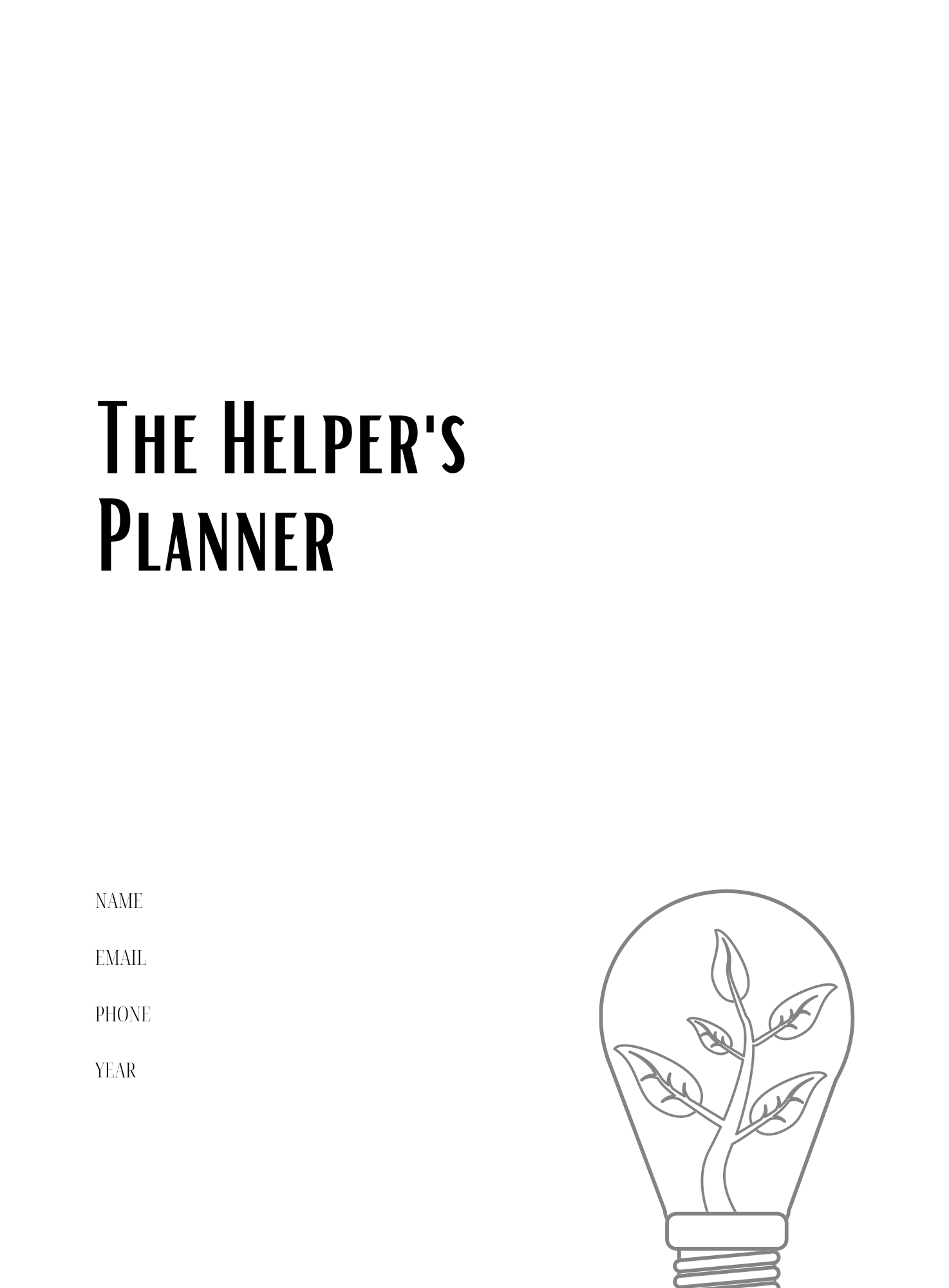 The Helper's Planner Refill
