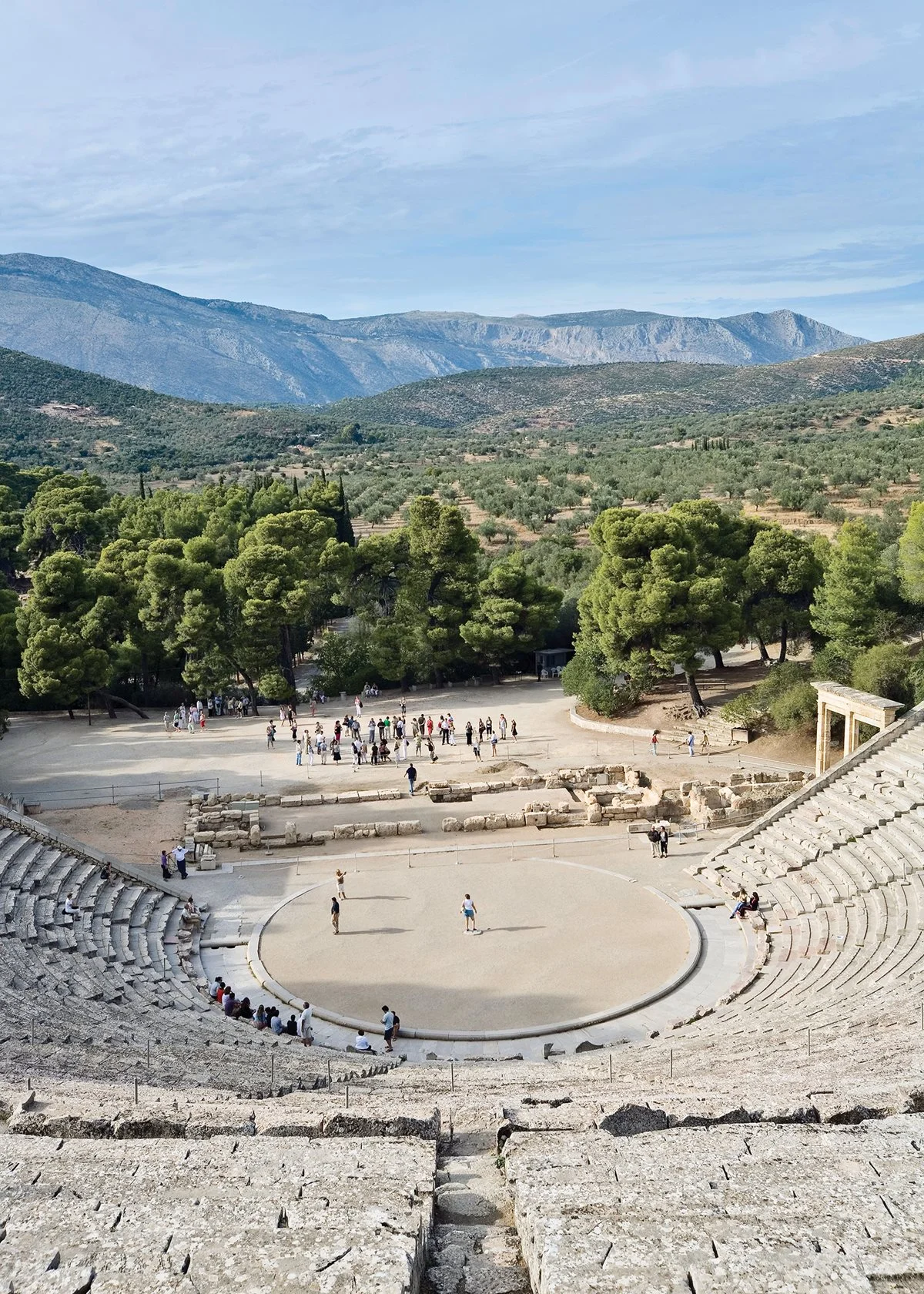 The Ancient Theatre of Epidaurus, which still hosts performances today. Photo by Corbis Documentary/Getty Images